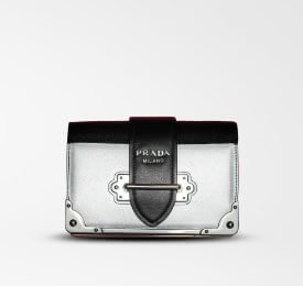 Island Double Comp Handbag In Silver