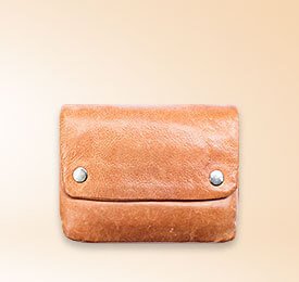 Light Brown Real Leather Credi